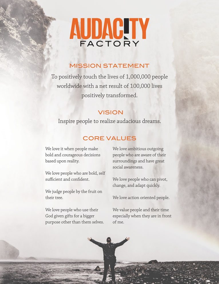 Audacity Factory Vision Poster